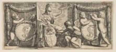 Free download Minerva and the Arms of France Painted by the Genius of Painting free photo or picture to be edited with GIMP online image editor