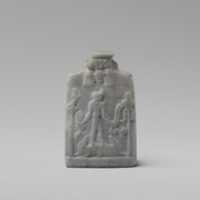 Free download Miniature Cippus with Horus in profile wearing gazelle head on the forehead free photo or picture to be edited with GIMP online image editor