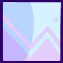 Pantalla minimalista de montañas azules púrpuras para la extensión Chrome web store en OffiDocs Chromium