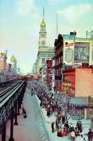 Free download Mixed Media Drawing of Sixth Avenue free photo or picture to be edited with GIMP online image editor