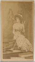 Free download Mlle. Caffer, from the Actors and Actresses series (N45, Type 8) for Virginia Brights Cigarettes free photo or picture to be edited with GIMP online image editor