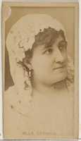 Free download Mlle. Germain, from the Actors and Actresses series (N45, Type 8) for Virginia Brights Cigarettes free photo or picture to be edited with GIMP online image editor