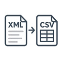 XML to CSV Converter  screen for extension Chrome web store in OffiDocs Chromium