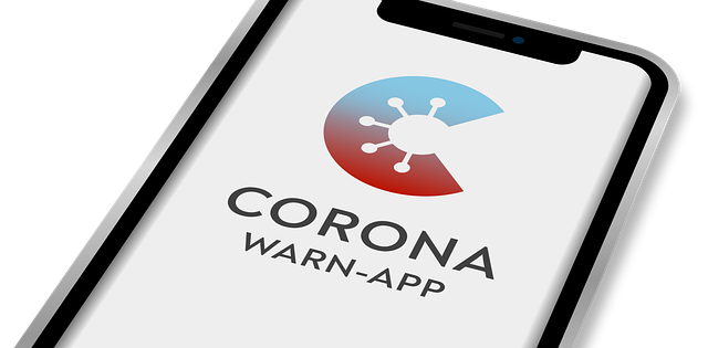 Gratis download mobiele corona-waarschuwingsapp geïsoleerde gratis afbeelding om te bewerken met GIMP gratis online afbeeldingseditor