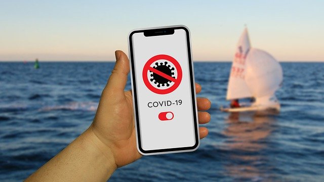 Scarica gratis mobile covid 19 app mare lago acqua immagine gratuita da modificare con l'editor di immagini online gratuito GIMP