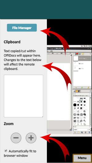 OffiDocs 虚拟 linux 在线空间，可使用移动设备上的网络浏览器运行 Linux 应用程序