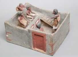 Free download Model of a granary with scribe and overseer free photo or picture to be edited with GIMP online image editor