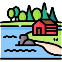 Modern Arena by the Lake  screen for extension Chrome web store in OffiDocs Chromium