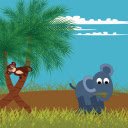Monkey and elephant  screen for extension Chrome web store in OffiDocs Chromium