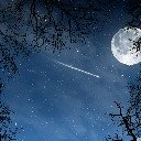 Moonlit Night and Shooting Star  screen for extension Chrome web store in OffiDocs Chromium