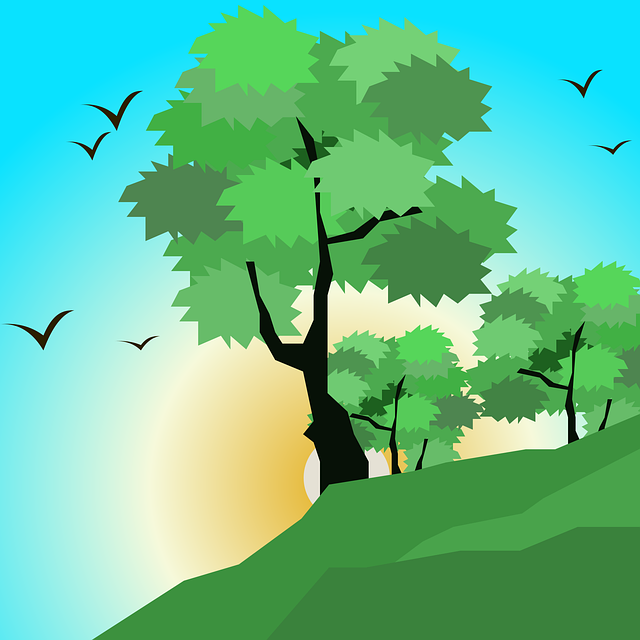 Free download Morning Scenery Landscape - Free vector graphic on Pixabay free illustration to be edited with GIMP free online image editor