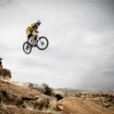 motocross rider navigating a rocky desert terrain  screen for extension Chrome web store in OffiDocs Chromium