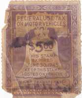 Free download Motor Vehicle Federal Tax Stamp 1945  free photo or picture to be edited with GIMP online image editor