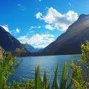 Mountain and river scene  screen for extension Chrome web store in OffiDocs Chromium