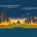Mountain forests at night  screen for extension Chrome web store in OffiDocs Chromium