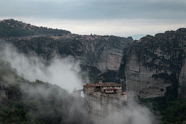 Free download mountains cliff ship waterfall free picture to be edited with GIMP free online image editor