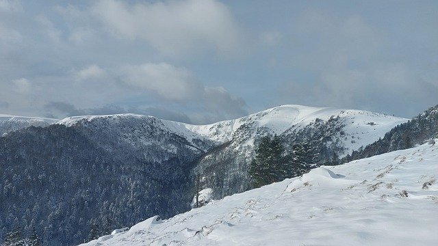 Free download mountain snow winter france vosges free picture to be edited with GIMP free online image editor