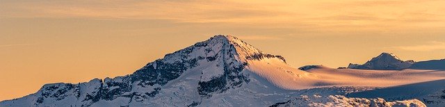 Free download mountains snow panorama sunset free picture to be edited with GIMP free online image editor