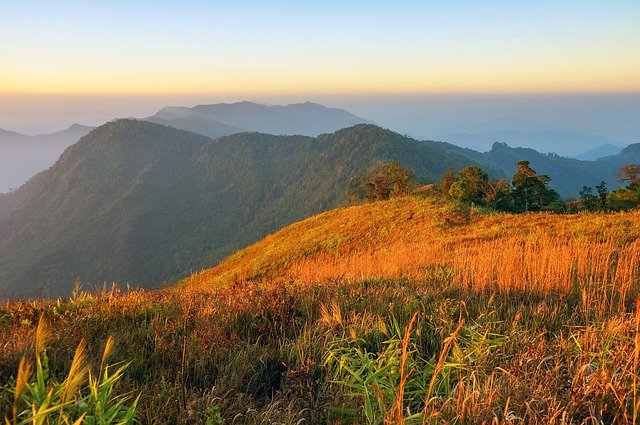Free download mountains sunrise sky nature free picture to be edited with GIMP free online image editor
