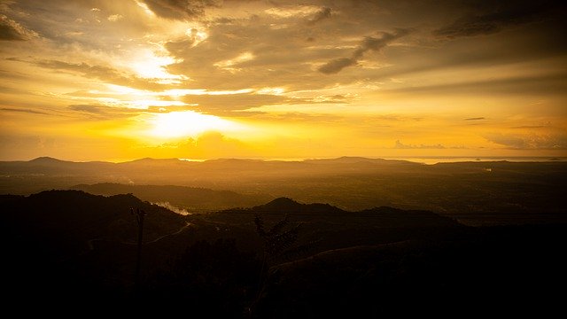 Free download mountains sunset nature landscape free picture to be edited with GIMP free online image editor