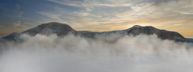 Descărcare gratuită munți apus de soare răsărit de soare ceață ceață imagine gratuită pentru a fi editată cu editorul de imagini online gratuit GIMP
