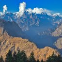 Mountains with rolling clouds  screen for extension Chrome web store in OffiDocs Chromium