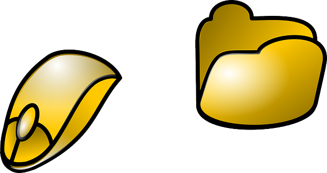 Free download Mouse Folder Gold - Free vector graphic on Pixabay free illustration to be edited with GIMP free online image editor