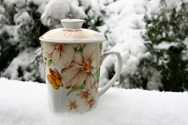 免费下载杯子茶冬天雪冷外面免费图片用GIMP免费在线图像编辑器编辑