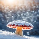 Mushroom in the snow wallpaper  screen for extension Chrome web store in OffiDocs Chromium
