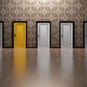 Mysterious doorways  screen for extension Chrome web store in OffiDocs Chromium