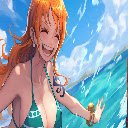 Nami Smiling Ocean Wave One Piece Live Wallpaper  screen for extension Chrome web store in OffiDocs Chromium