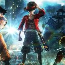 Naruto, Luffy, and Son Goku in the Ruined City Legends Unite!  screen for extension Chrome web store in OffiDocs Chromium