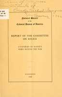 Free download National Society of the Colonial Dames of America: Report of the Committee on Relics: Uniforms of Women During the War (Washington 1922) free photo or picture to be edited with GIMP online image editor