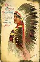 Free download Native American Indian Princess Many Moons by Ellen Clapsaddle free photo or picture to be edited with GIMP online image editor