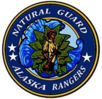 Descărcare gratuită Natural Guard Alaska Rangers Logo New Enhanced On Black fotografie sau imagini gratuite pentru a fi editate cu editorul de imagini online GIMP