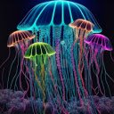 Neon Jellyfish  screen for extension Chrome web store in OffiDocs Chromium