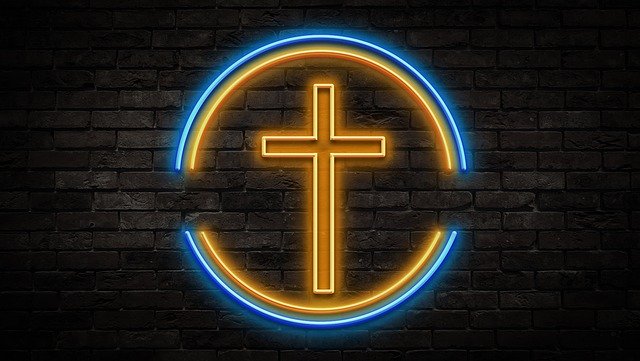 Muat turun percuma Neon Sign Jesus ilustrasi percuma untuk diedit dengan editor imej dalam talian GIMP