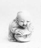 Free download Netsuke of Child with a Shell free photo or picture to be edited with GIMP online image editor