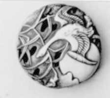 Free download Netsuke of Goose in Flight against Moon free photo or picture to be edited with GIMP online image editor