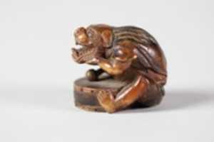 Free download Netsuke of Masked Figure with a Drum free photo or picture to be edited with GIMP online image editor