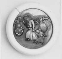 Free picture Netsuke of Mother Hare and Son Carrying the Emblem of the Gods of Luck to be edited by GIMP online free image editor by OffiDocs