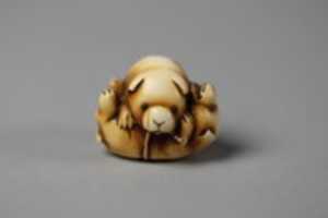 Free download Netsuke of Puppies at Play free photo or picture to be edited with GIMP online image editor