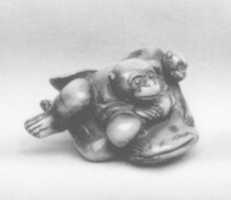 Free download Netsuke with Decoration of Monkeys and Catfish free photo or picture to be edited with GIMP online image editor
