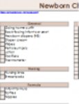 Free download Newborn Checklist DOC, XLS or PPT template free to be edited with LibreOffice online or OpenOffice Desktop online