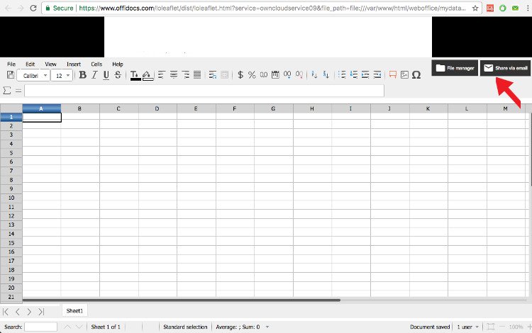 OffiDocs partage le fichier par e-mail