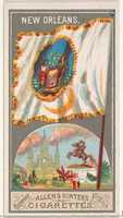 Free download New Orleans, from the City Flags series (N6) for Allen & Ginter Cigarettes Brands free photo or picture to be edited with GIMP online image editor