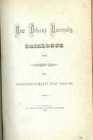 Free download New Orleans University Catalog 1883-84 free photo or picture to be edited with GIMP online image editor