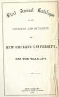 Free download New Orleans University Catalogue 1874-12 free photo or picture to be edited with GIMP online image editor