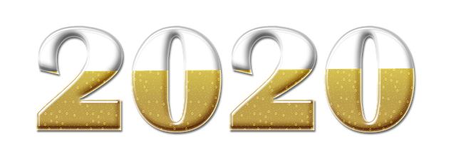 Free download New Year 2020 Champagne -  free illustration to be edited with GIMP free online image editor