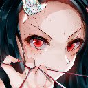 Nezuko Kimetsu no Yaiba Demon Form Anime Theme  screen for extension Chrome web store in OffiDocs Chromium